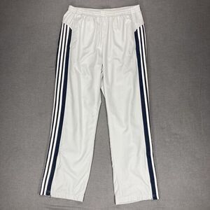 Adidas Track Pants Mens Sz XL Gray Baggy Wide Leg Streetwear Vintage Sweatpants